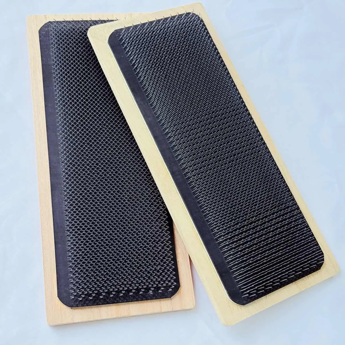 2PCS/SET Wooden Drawing Mat Hair Holder Hair Hackle For Wig Making use Drawing Card with curved needle