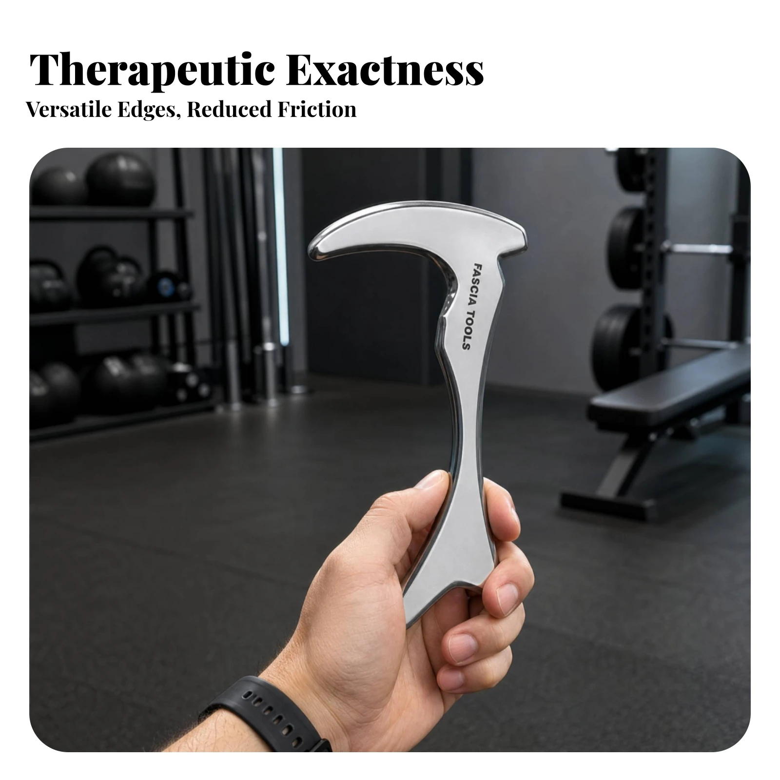 Handheld Fascia Scraping Tool Lightweight Sickle-Shaped Muscle Massage Tool Muscle Scraper Portable Fascia Scraper Long-Lasting
