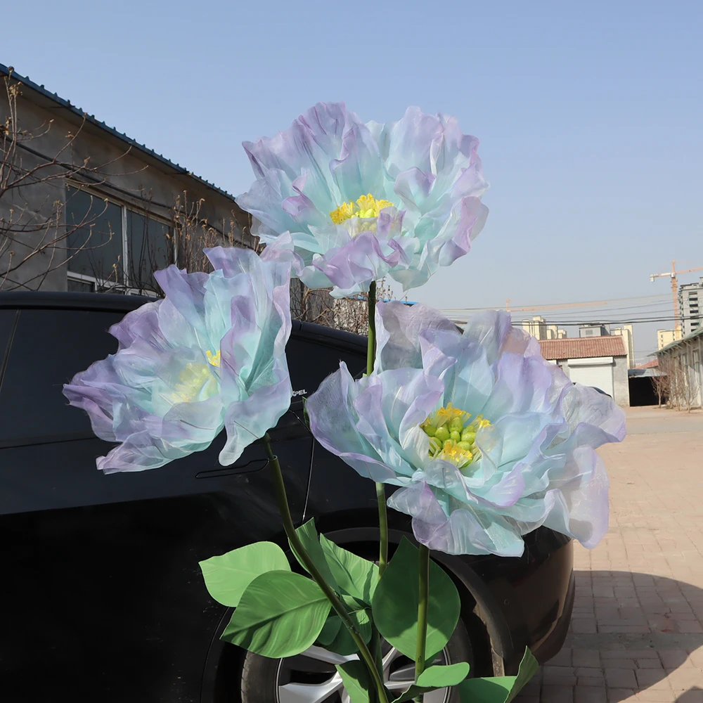 Neue Farbverlauf Pfingstrose Siebdruck Blume Hochzeit Wand dekor Party Zubehör Fotografie Hintergrund künstliche Blumen dekoration