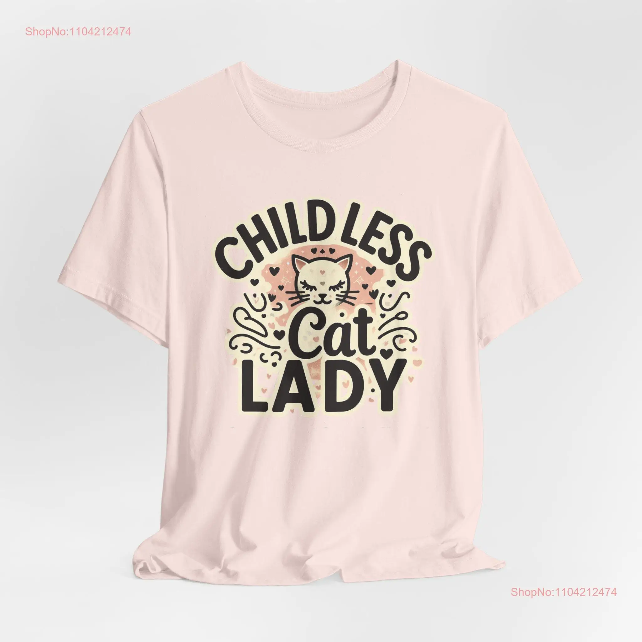 Childless cat lady t shirt long or short sleeves