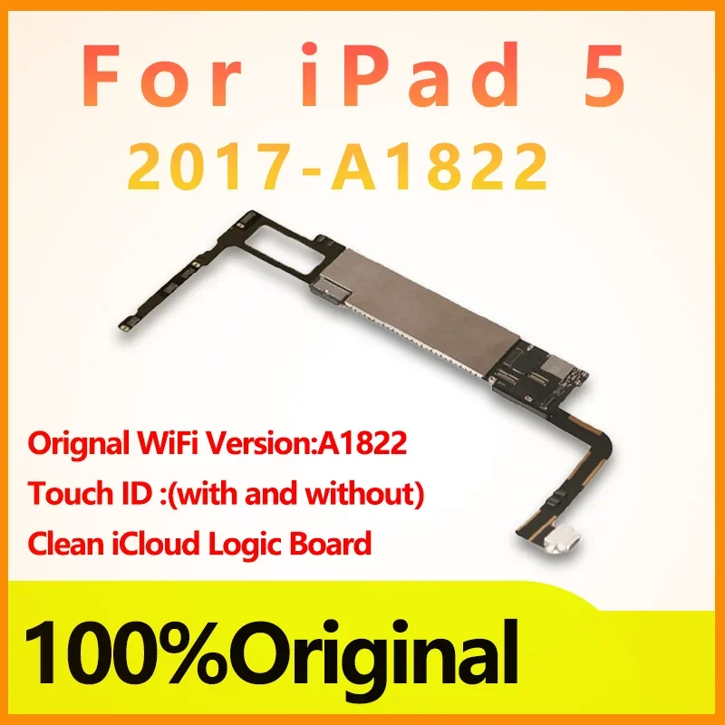 32/64/128GB 2019 2018 2017 9.7/10.2inch Logic Board Original A2197 A1893 A1822 For Ipad 5/6/7 generation Mainboard Clean iCloud