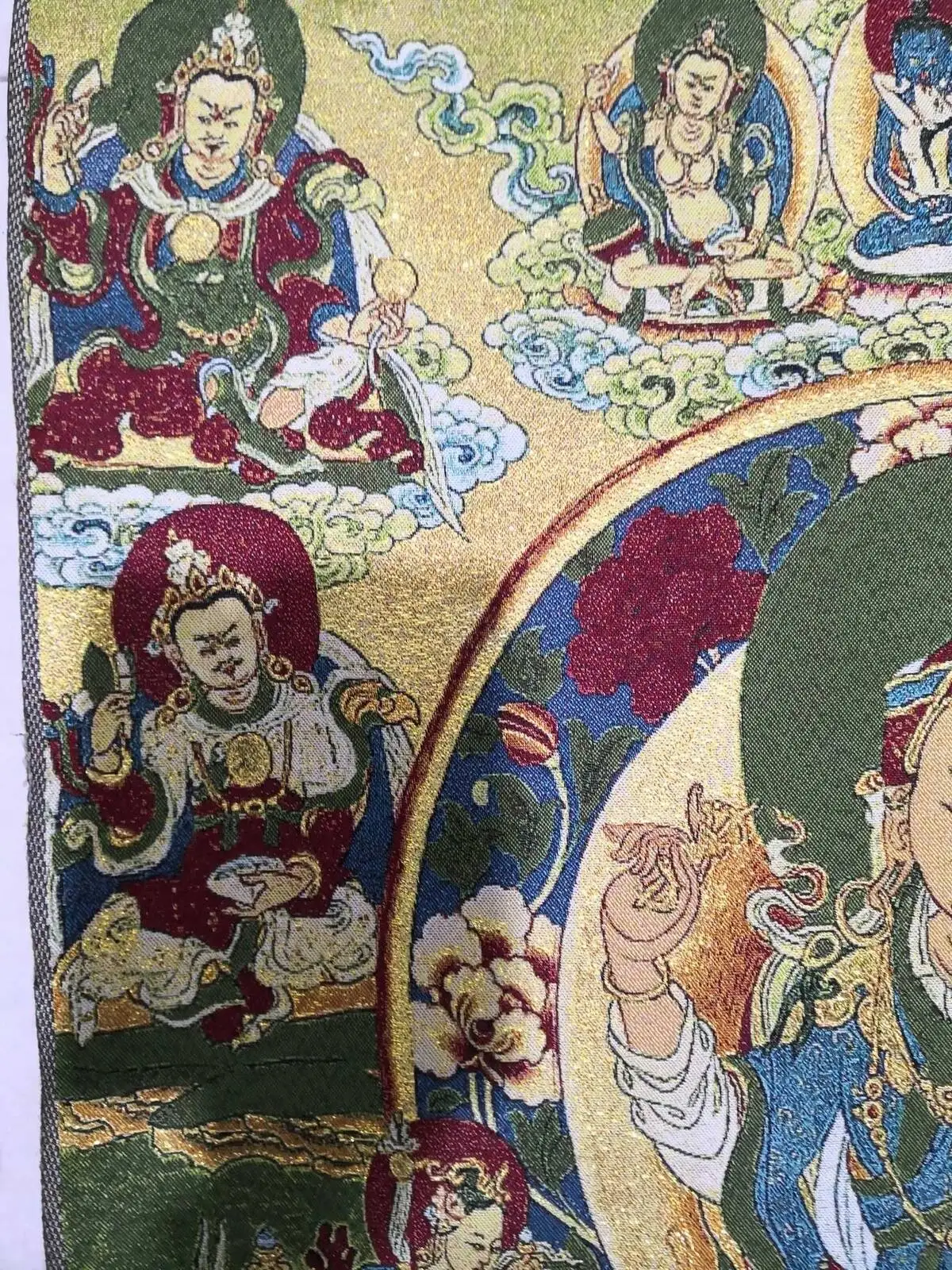 36Inch Tibetan Silk Buddhist Padmasambhava Buddha Thangka Wall Painting 14