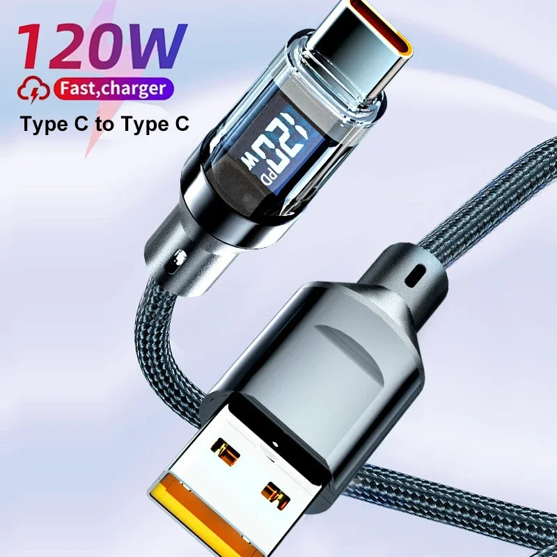 USB Type-C to USBケーブル,120W/5a pd,加速充電ケーブル,macbook,xiaomi,samsung-c,usbc用 ,USB Type C To USB C Cable 120W/5A PD Fast Charging Charger Wire Cord For