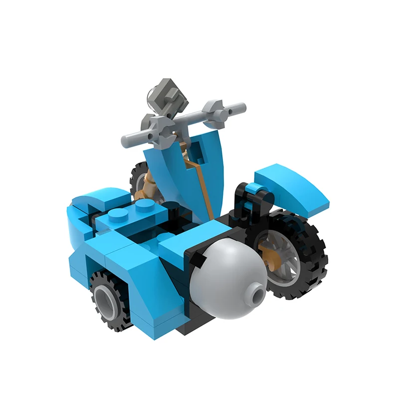 MOC Magie Harry Azur Seitenwagen Bausteine Kit Motor Geschwindigkeit Auto Bike Castle Ziegel Modell Sammlung Kinder Puzzle Gehirn Spielzeug geschenk