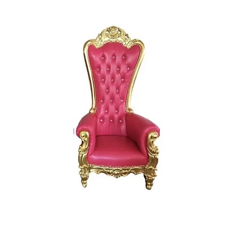 Wooden green and gold single wedding sofa chair