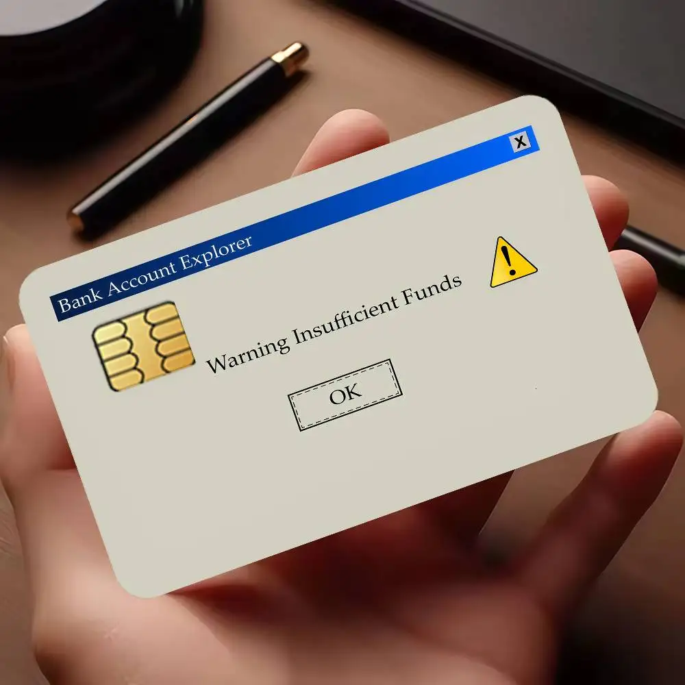 Insufficient Funds Credit Card Public Transportation Cards Protective Sticker Waterproof Card Face Decoration 4PCS