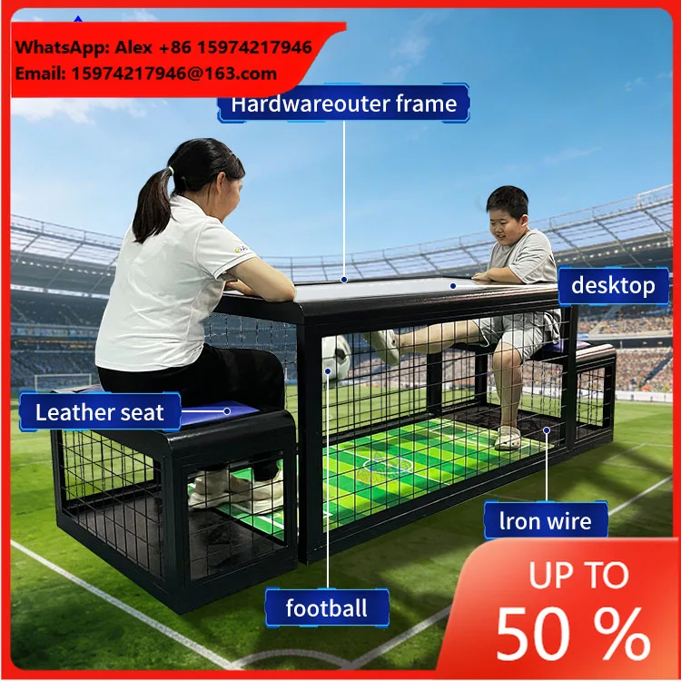 Indoor Kids Adult Arcade Game Machine Subsoccer Sports Game Machine With Light Under Table Football Table For Game Room