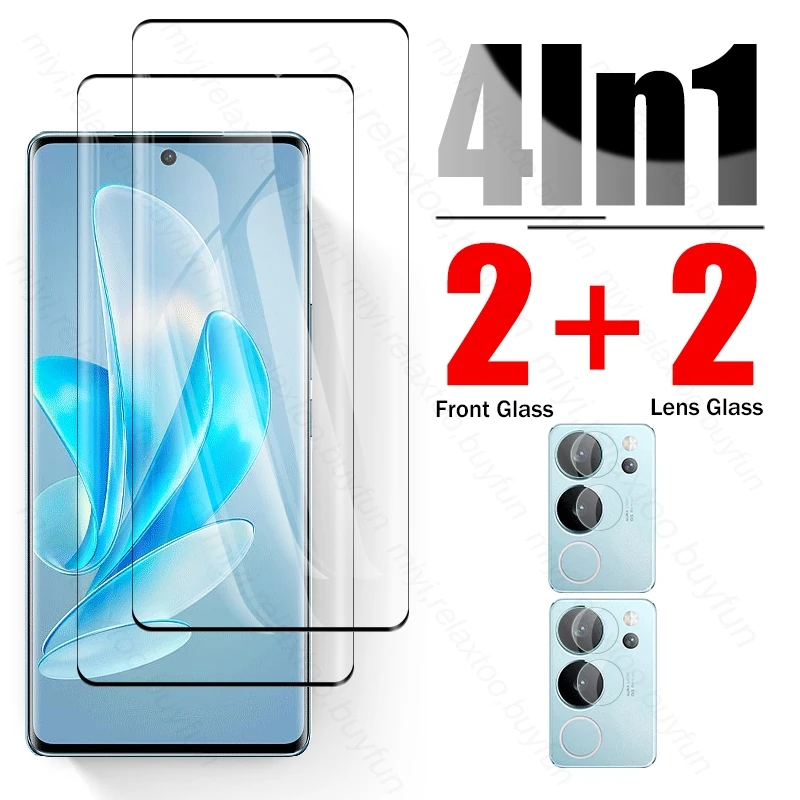 4 In 1 Tempered Glass Screen Protector For Vivo V29 5G Camera Protective Glass On Vivov29 V29e V 29Lite 29 Lite Light 5G 6.78