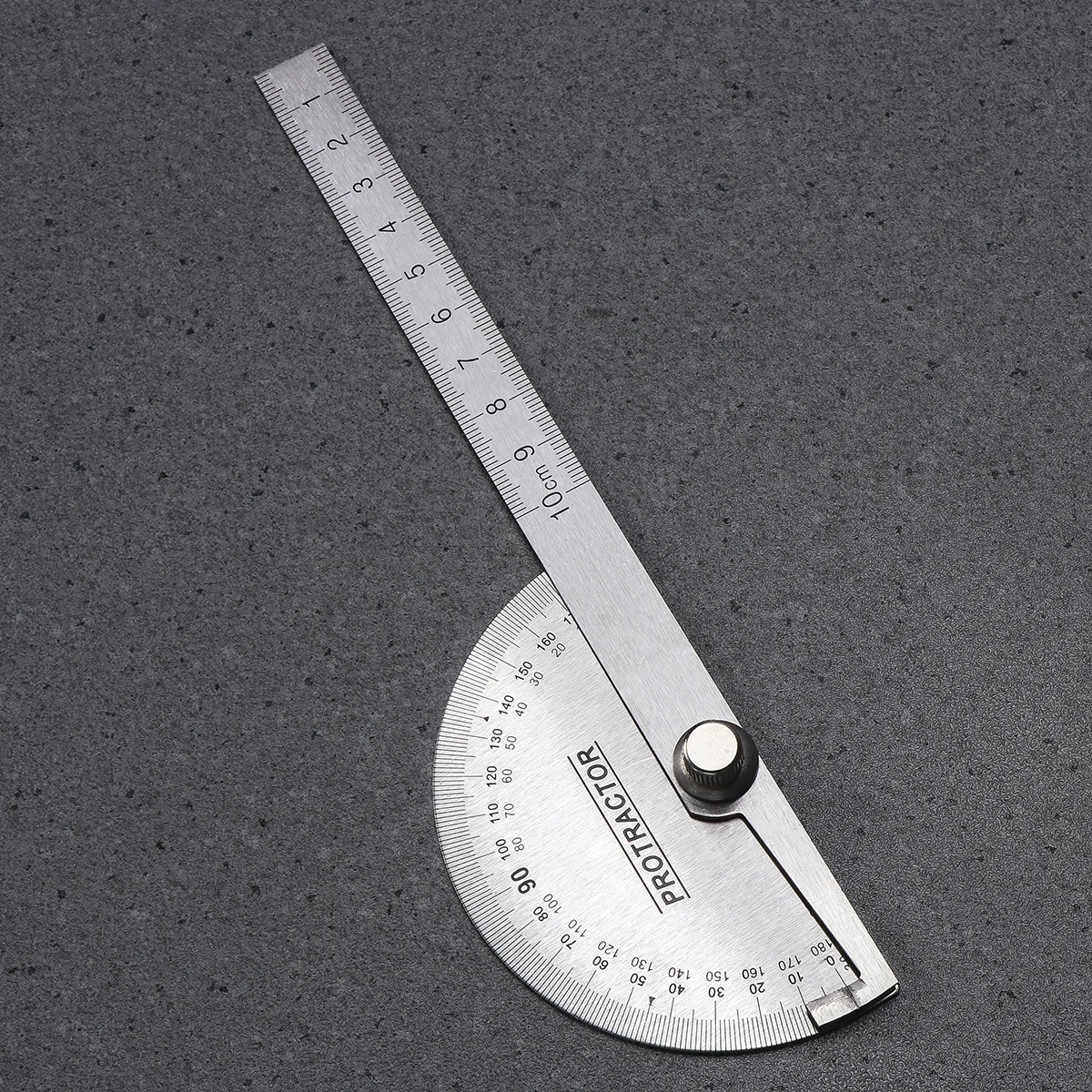 

2Pcs Stainless Steel Angle Finder Protractor Measuring Ruler 180 Degree Round Head Multifunctional Tool for Students