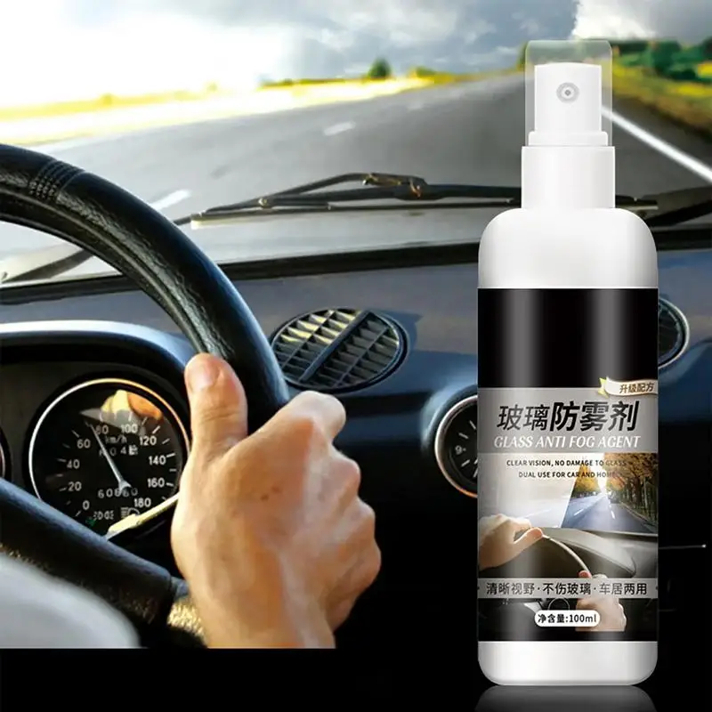 Defogger for Car Windshield 100ml Waterproof Anti Fog Spray Auto Window Glass Defogger for Remove Dirt Grease Fingerprints