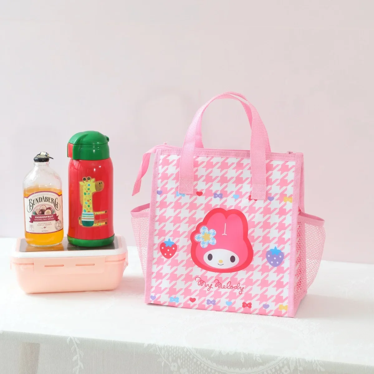 Lovely Hello Kitty My Melody Lunch Box Bag Sanrio Kawaii Anime Kuromi Pochacco Student Kettle Bag Cartoon Picnic Bag Bento Bag