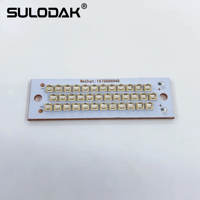 Modulo UV LED da 90W per luce fotopolimerizzante con inchiostro Gel ultravioletto stampante Flatbed UV a lunga durata cura quarzo 365nm 395nm 3535 Chip lampada UV Bead