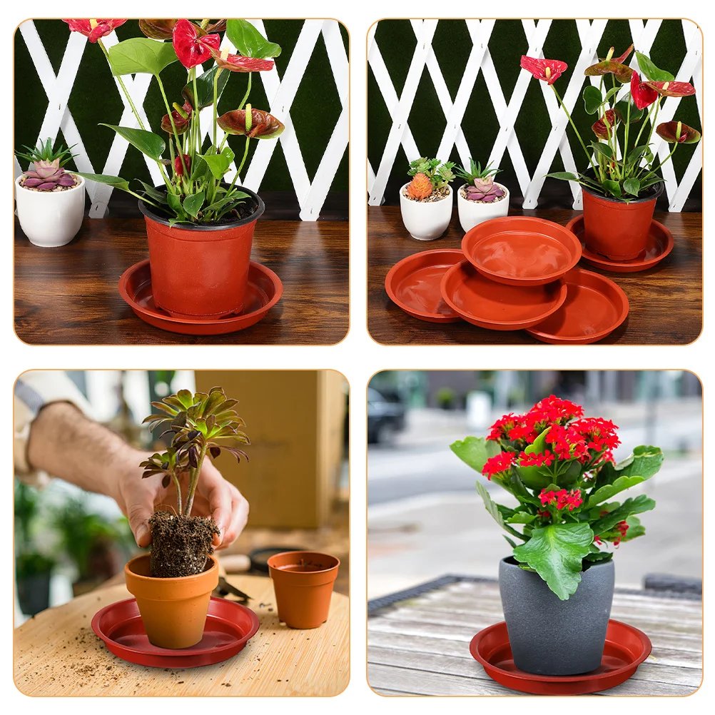 

20Pcs Plastic Plant Saucer Round Shape Bonsai Base Durable Anti-Wear Flower Pot Tray for Indoor Outdoor Use Plant Saucers