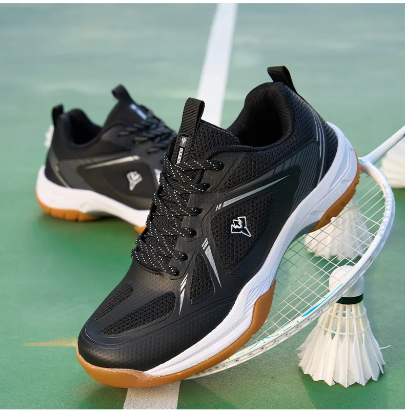 

2025 New Men's Badminton Shoes, Outdoor Anti Slip Lace Up Volleyball Shoes, Lightweight Tennis Sports Shoes