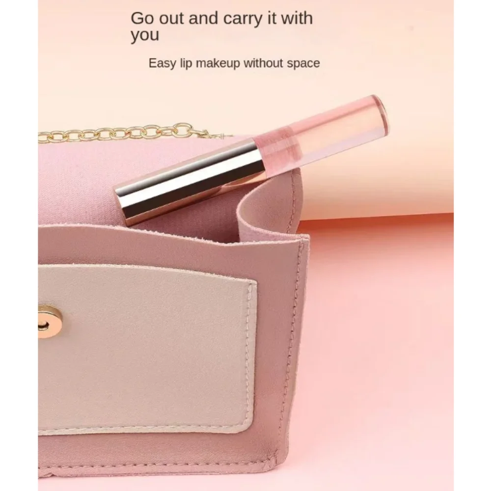 커버가 있는 라운드 헤드 실리콘 립 브러시, 업그레이드된 각진 컨실러 브러시, 립 글로스 다용도 립스틱 메이크업 브러시