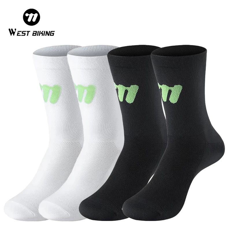 

Профессиональные велосипедные носки WEST BIKING, дышащие противоскользящие мужские и женские велосипедные футбольные носки для бега, профессиональное велосипедное оборудование
