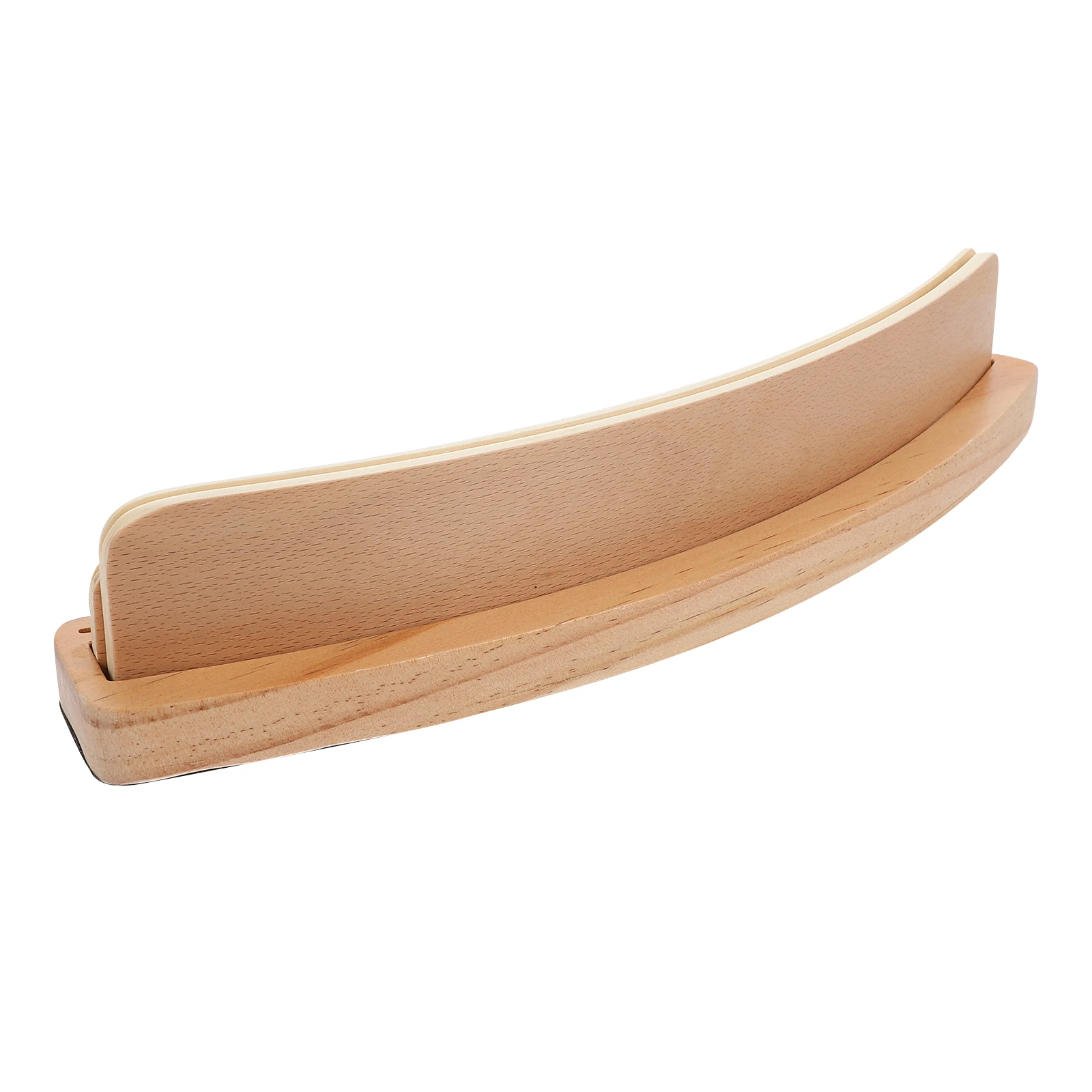 

Wooden Display Stand Curved Deck Card Game Organizer Tray Holder Playing Storage Sturdy Material Anti Slip Suitable Poker Photo