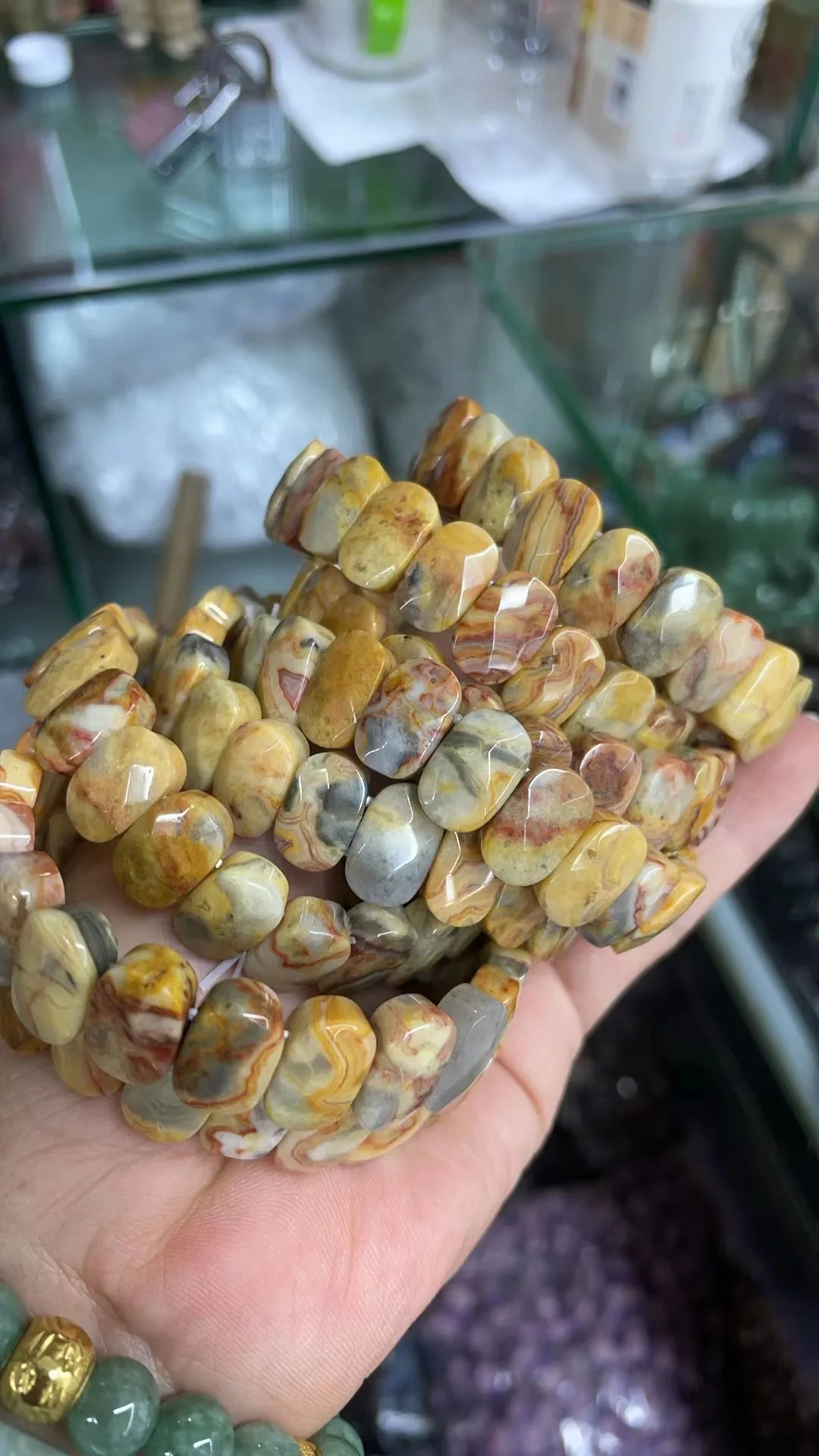 Natural  Crazy Agate Hands PlatoonCut face  9x13mm Length dagree 22Grain