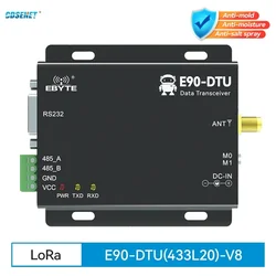 Wireless Transceiver LoRa RS232 RS485 433MHz 20dbm CDSENET E90-DTU(433L20) 5km PLC Transceiver Receiver Radio Modem 433 MHz LoRa