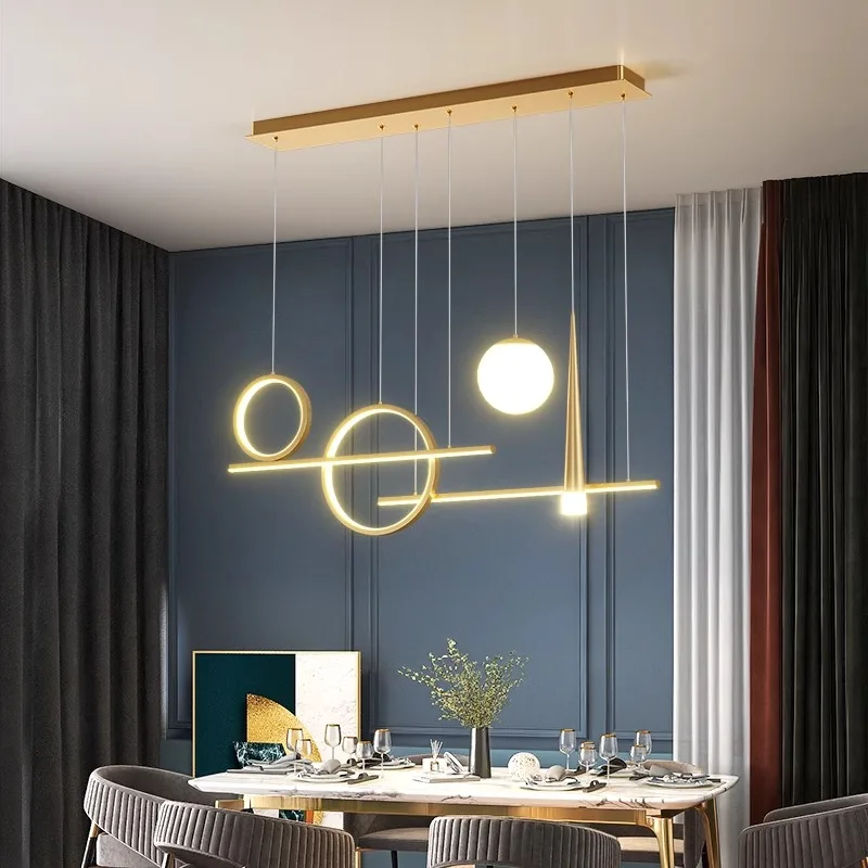 Plafonnier LED suspendu au design moderne, luminaire décoratif d'intérieur, idéal pour une chambre à coucher ou une salle à manger