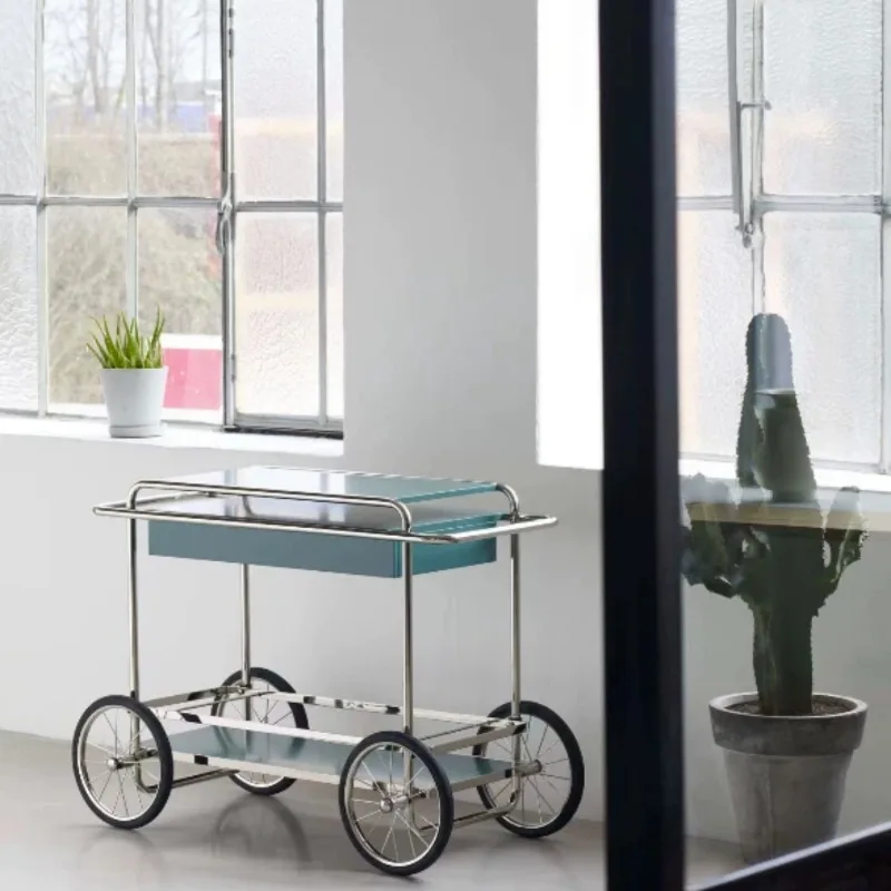 Medieval mobile trolley tecta dining car Bauhaus Internet celebrity home storage