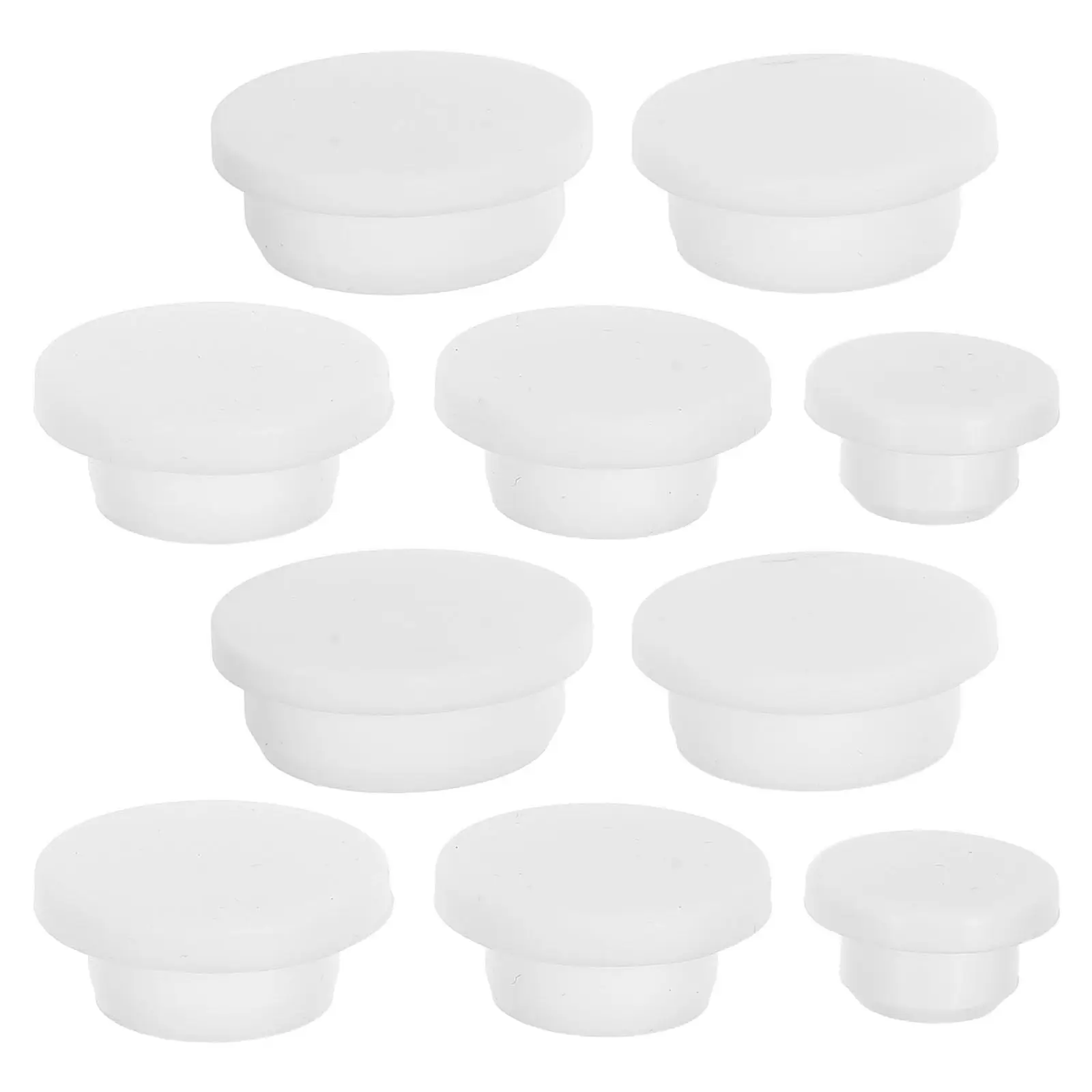 

Набор из 10 белых силиконовых заглушек для ванн и душевых, гибкие, 5 размеров, герметичные, для слива воды из ванны и раковины