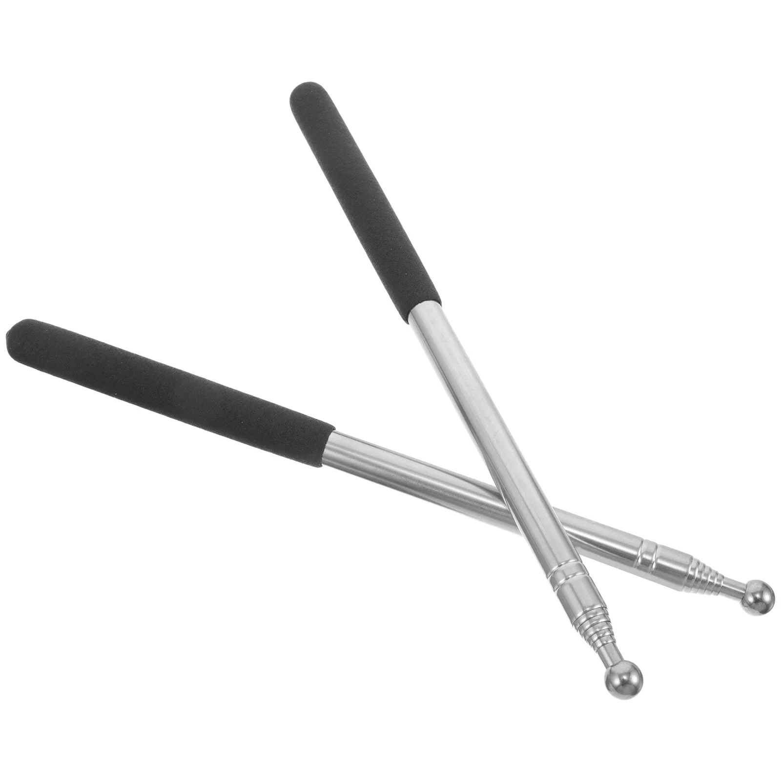 

2Pcs Telescopic Pointer Stainless Steel Retractable Extendable Handheld Classroom Flag Pole for Teaching Tour Guide