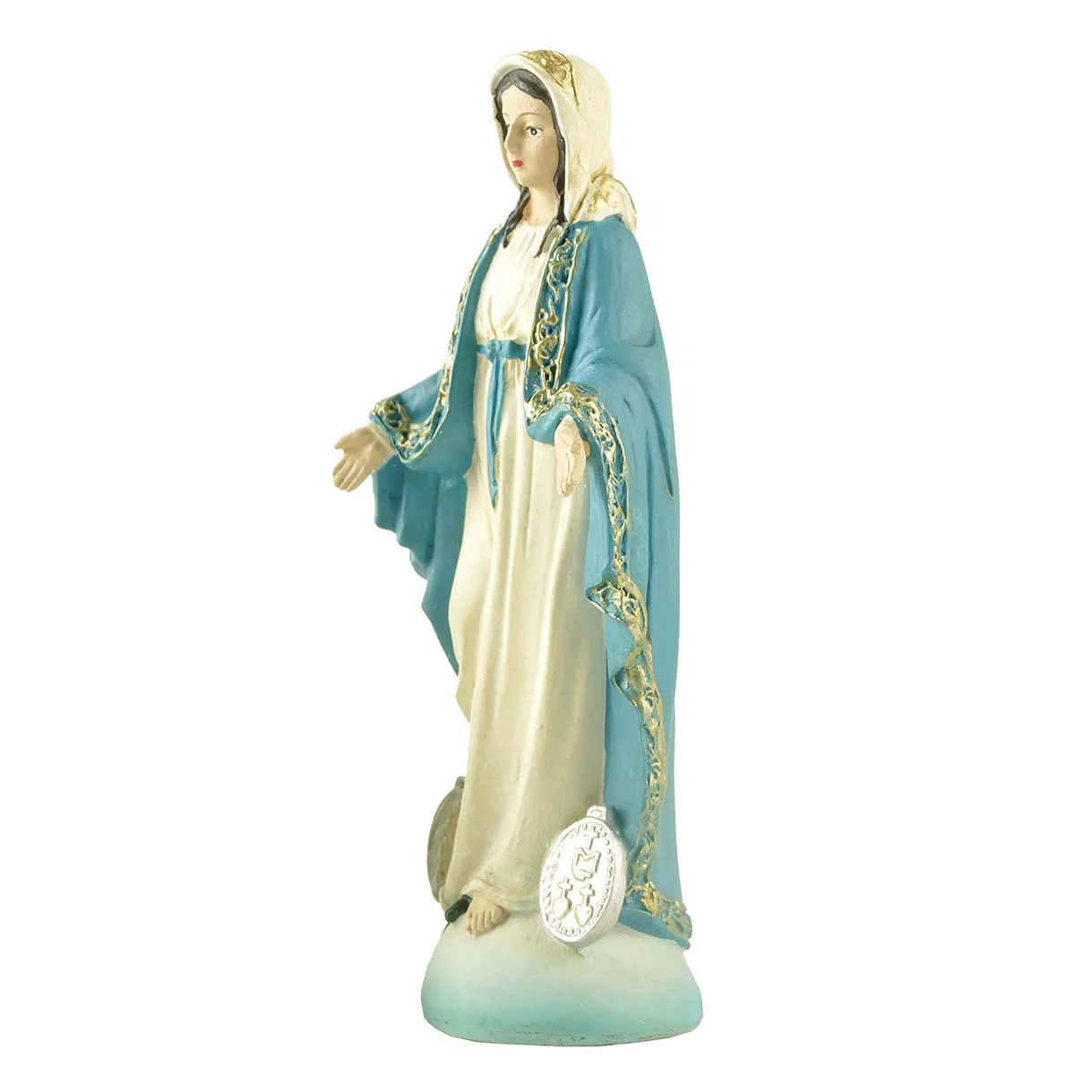 Lady Of Miraculous Medal Unsere Liebe Frau der Anmut Katholische Jungfrau Maria Jungfrau Maria Statuen Katholisches Geschenk Harz Virgen Maria Estatua – Detail 3