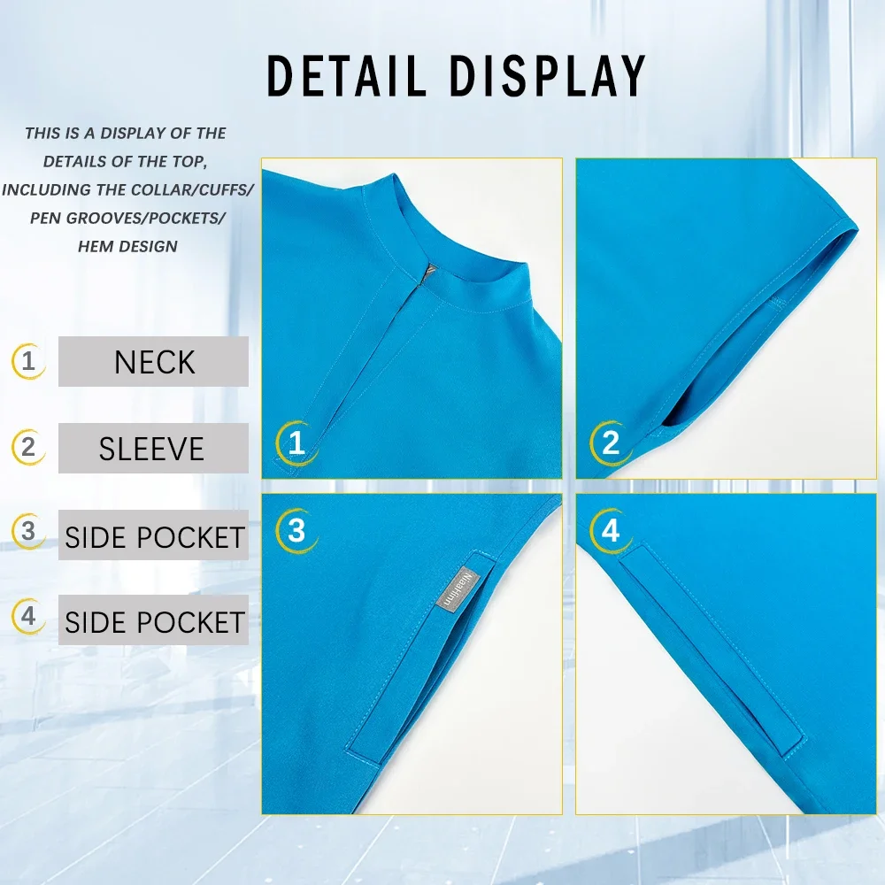 売れ筋高級ファッション美容サロン作業服病院スクラブセットストレッチ通気性ドクター病院ユニフォーム看護服