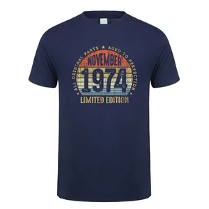 Hergestellt im April 1974 T kurzärmeliges Hemd im März Oktober November jeden Monat 1974 Tops Geburtstagsgeschenk T SD-004 geboren 12 Hauptverkaufshirt 1974 - №6