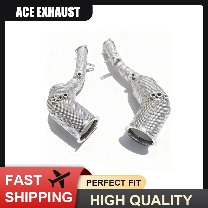 

ACE Highly-Recommended Free Flow Downpipe for Audi S6 S7 C8 2.9T Stainless Steel Exhaust Pipe with Catalysis Tuning Car Accessor