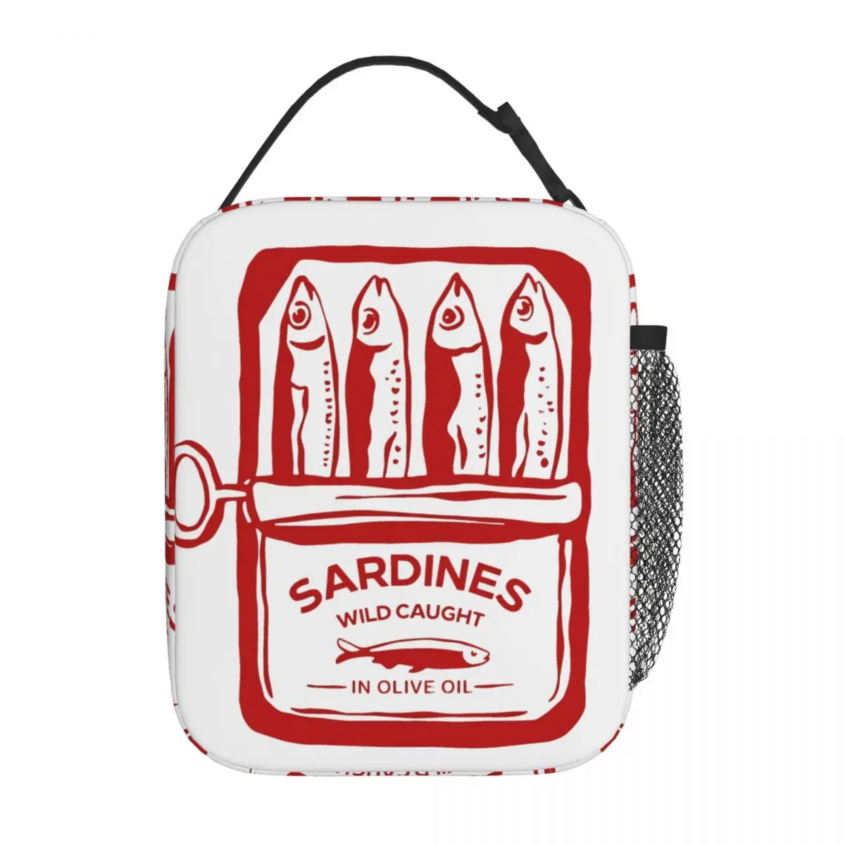 Sardines In Olive Oil Insulated Lunch Bags Cooler Bag  Meal Container Leakproof Tote Lunch Box Food Handbags School Travel