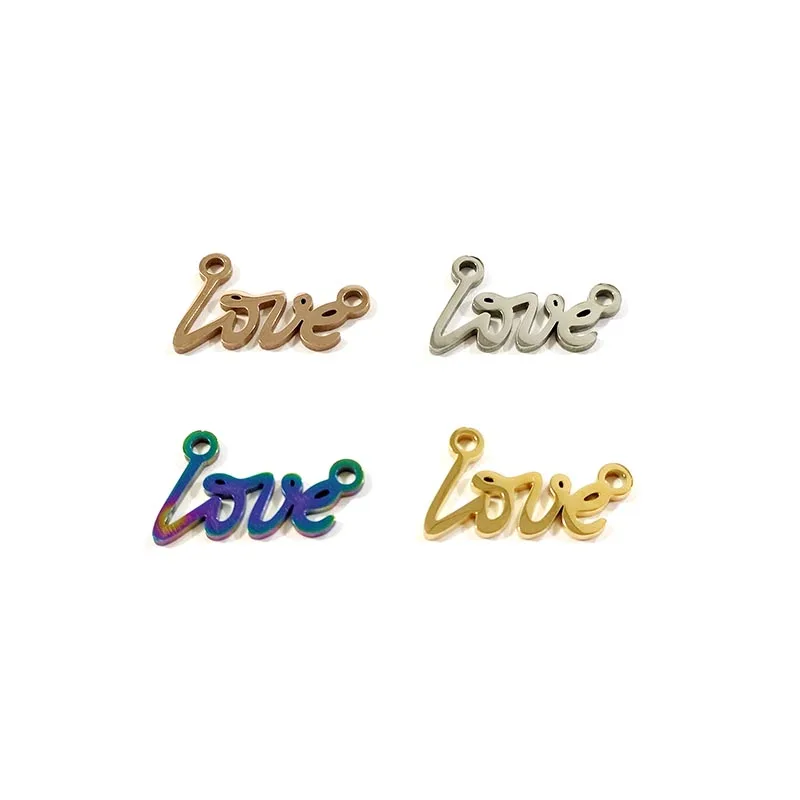 

20pcs Love Stainless steel Mixed Letter Charms-Love Fit for Bracelet Bangle DIY Jewelry Making SSC039