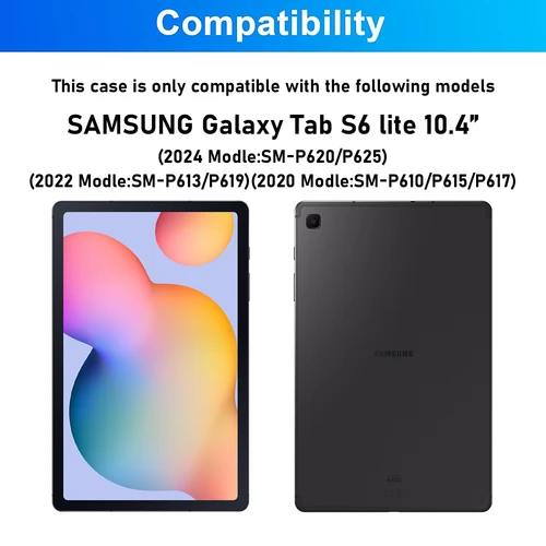 Imagen 2 del producto Para Samsung Galaxy Tab S6 lite Funda de 10,4 pulgadas, Funda con teclado para Samsung Galaxy Tab S6 lite de 10,4 pulgadas