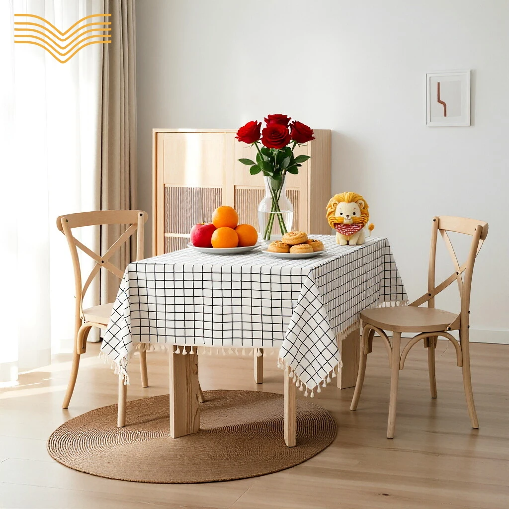 Tassel Tablecloth Retro Printed Rectangle Table Cover Multi Pattern Decor Desk Mat Decorative Table Cloth For Tea Table