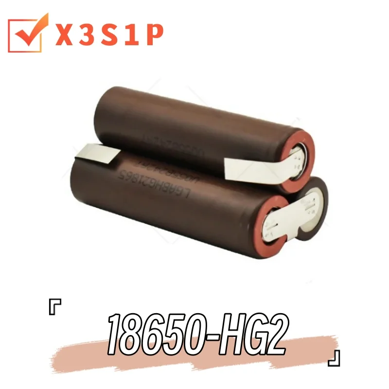 18650 HG2 NEW Battery Pack12.6V14.8V 18V 25.2V 29.6V 3000mAh 6000mAh 20A for Welding and Power Tools, 3S-6S Lithium Ion Battery