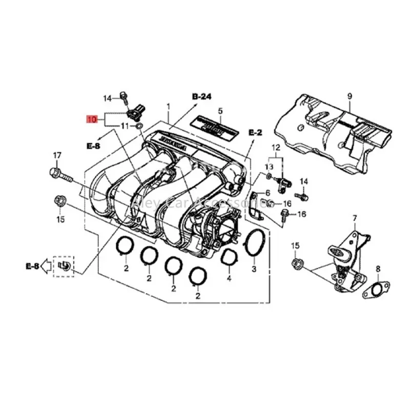 Original 37830-RNA-A01 37860RNAA01 37830-RWC-A01 5S9106 Manifold Pressure MAP Sensor For Honda Accord Civic For Acura MDX RDX