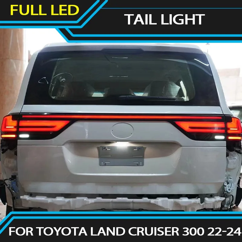 

LED Through Truck Taillight For Toyota Land Cruiser 300 LC300 2022-2024 Dynamic Tail Lamp Back Lamp Tail Light Assembly