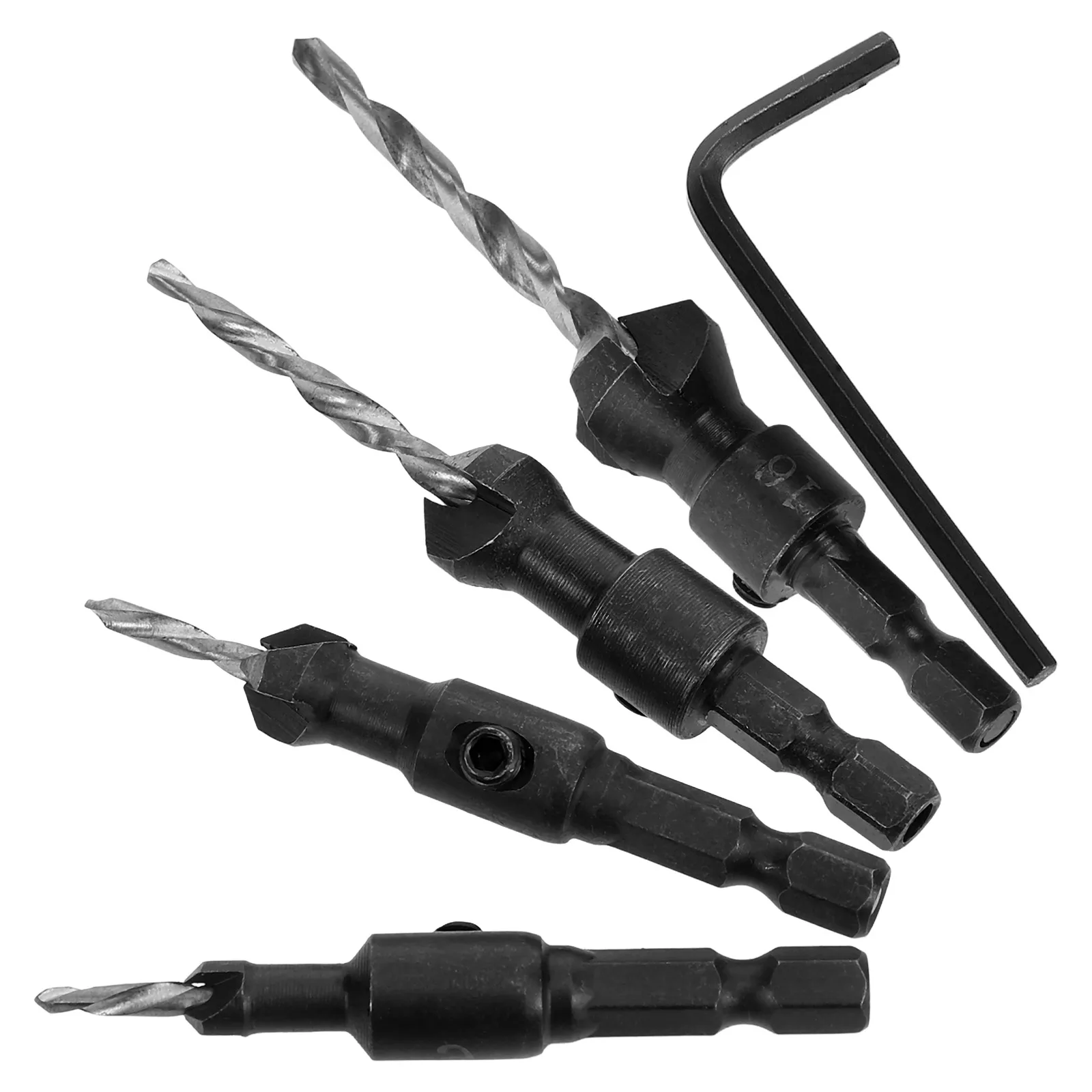 

Shank Countersink Drill Bits Set for Woodworking High Hardness Splitter Tools Suitable Tough Trees Electric Drills Tool