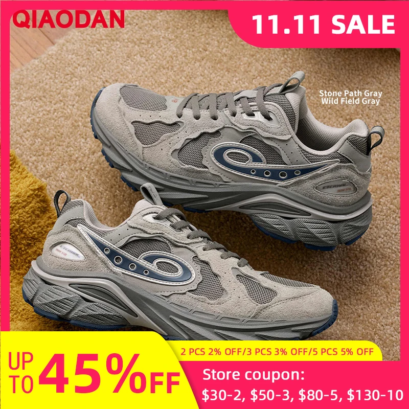 

QIAODAN Yong Heng 901 Casual Shoes Men's 2025 Autumn New Outdoor Sports Shoes Retro Cushioning Running Shoes QXL043254401