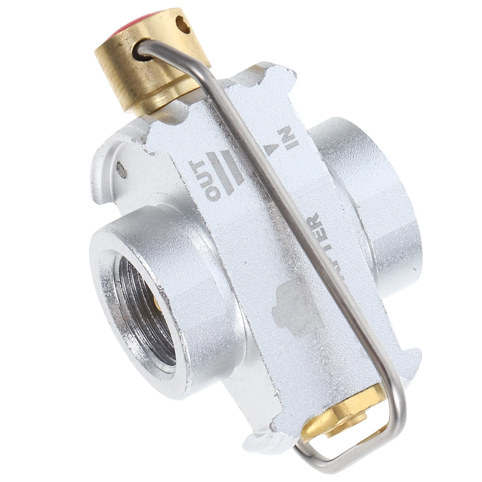 Flat Tank Adapter Flip Fuel Transfer Device Gas Refill Canister Valve Camping Saver Silver Fittings Fuel Canister Refill Adapter