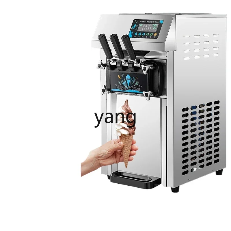 

LH desktop three-color ice cream machine commercial automatic ice cream cone sundae machine three-head soft