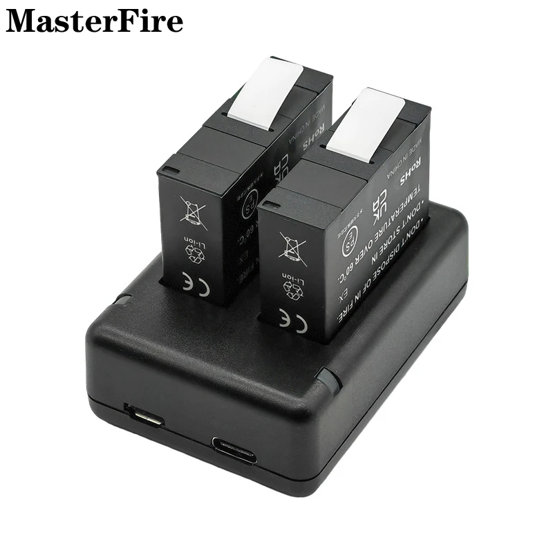 Dual USB Charger Hub + 2PCS Ace Pro-001 1800mah Lithium Battery for Insta360 Ace/Ace Pro Batteries Action Camera Accessories