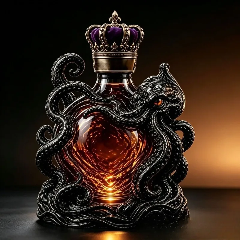 Cross-border New Octopus Bottle Wholesale Glass Whiskey Bottle Ornament