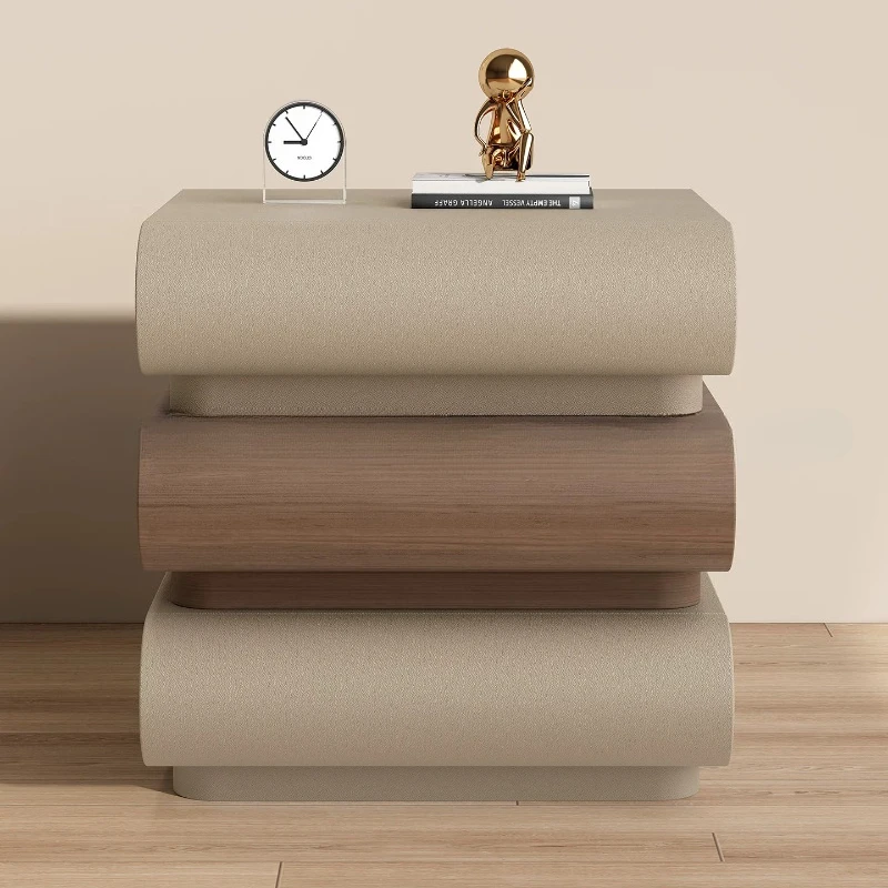 Minimalistic Modern Bedside Tables Designer Look Wooden Italian Nightstands Storage Narrow Mesitas De Noche Bedroom Furniture