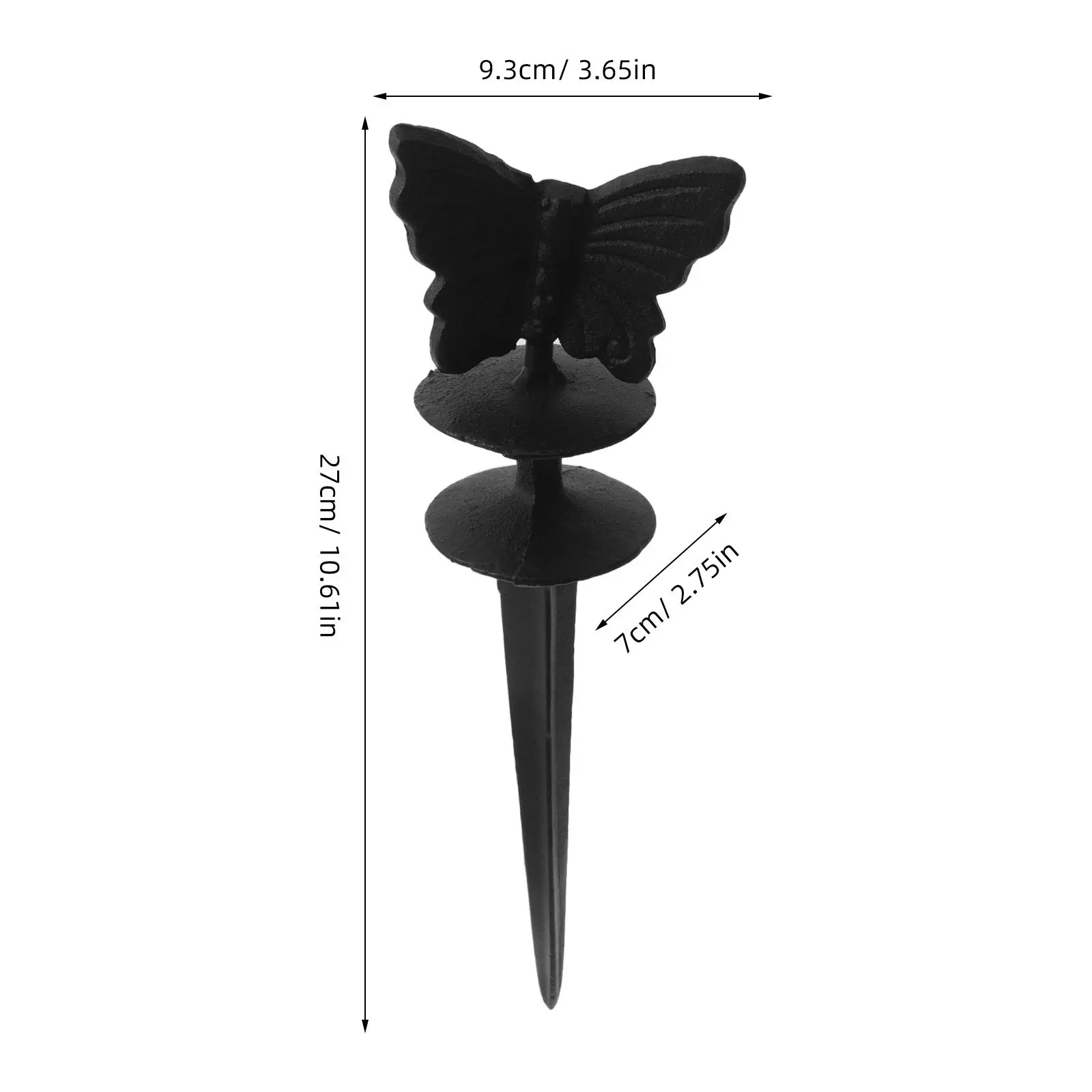 Cast Iron Garden Hose Holder Vintage Butterfly Decorative Guide Stake Outdoor Lawn Patio Water Hose Support Stand - view 3