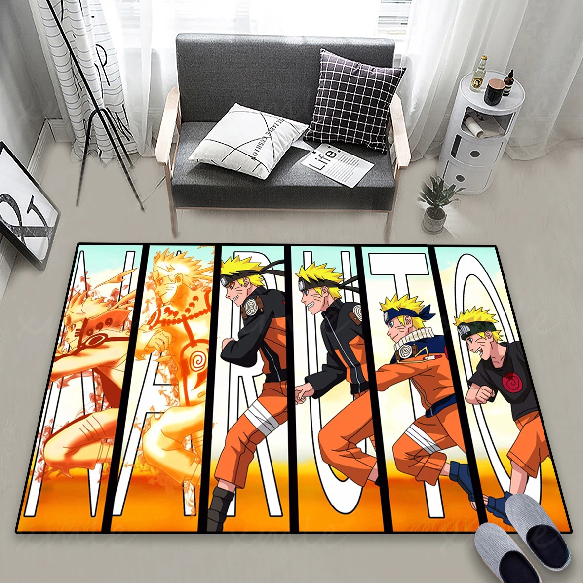 Custom Naruto Cartoon Rugs Room Decorative carpets special shape indoor floor mats for livingroom kitchen kids palys toys gifts