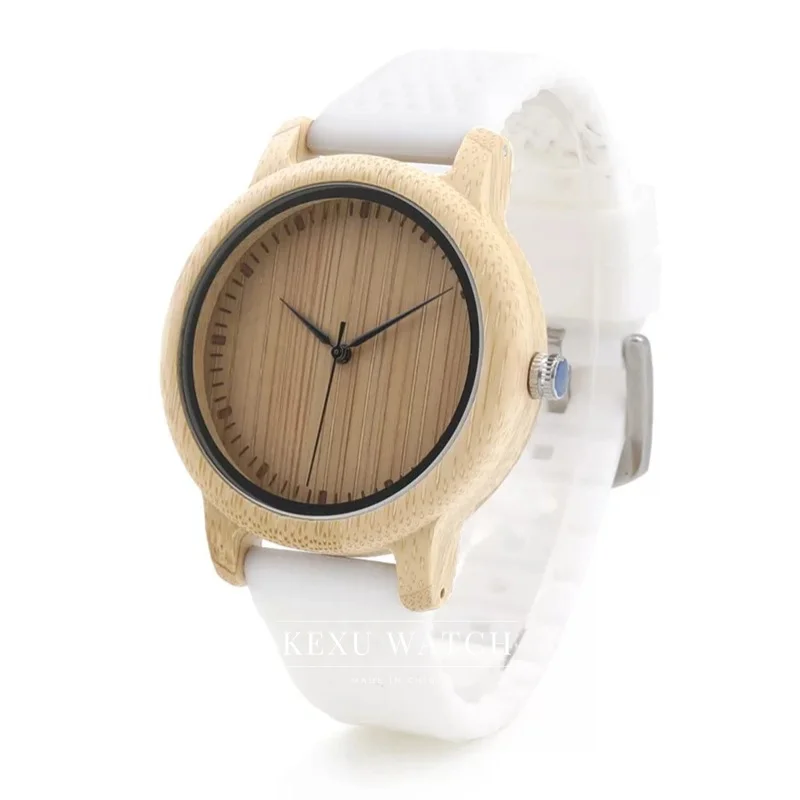 New Arrival Unisex Wooden Watch with Green Dial & Soft Silicone Strap – Stylish Casual Wood Wristwatch