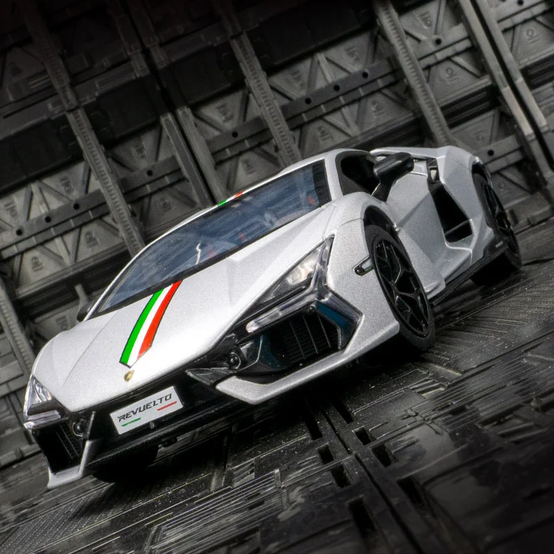 

1:24 Lamborghini Revuelto Alloy Sports Car Model Diecast Metal Racing Car Vehicle Model Simulation Sound and Light Kids Toy Gift