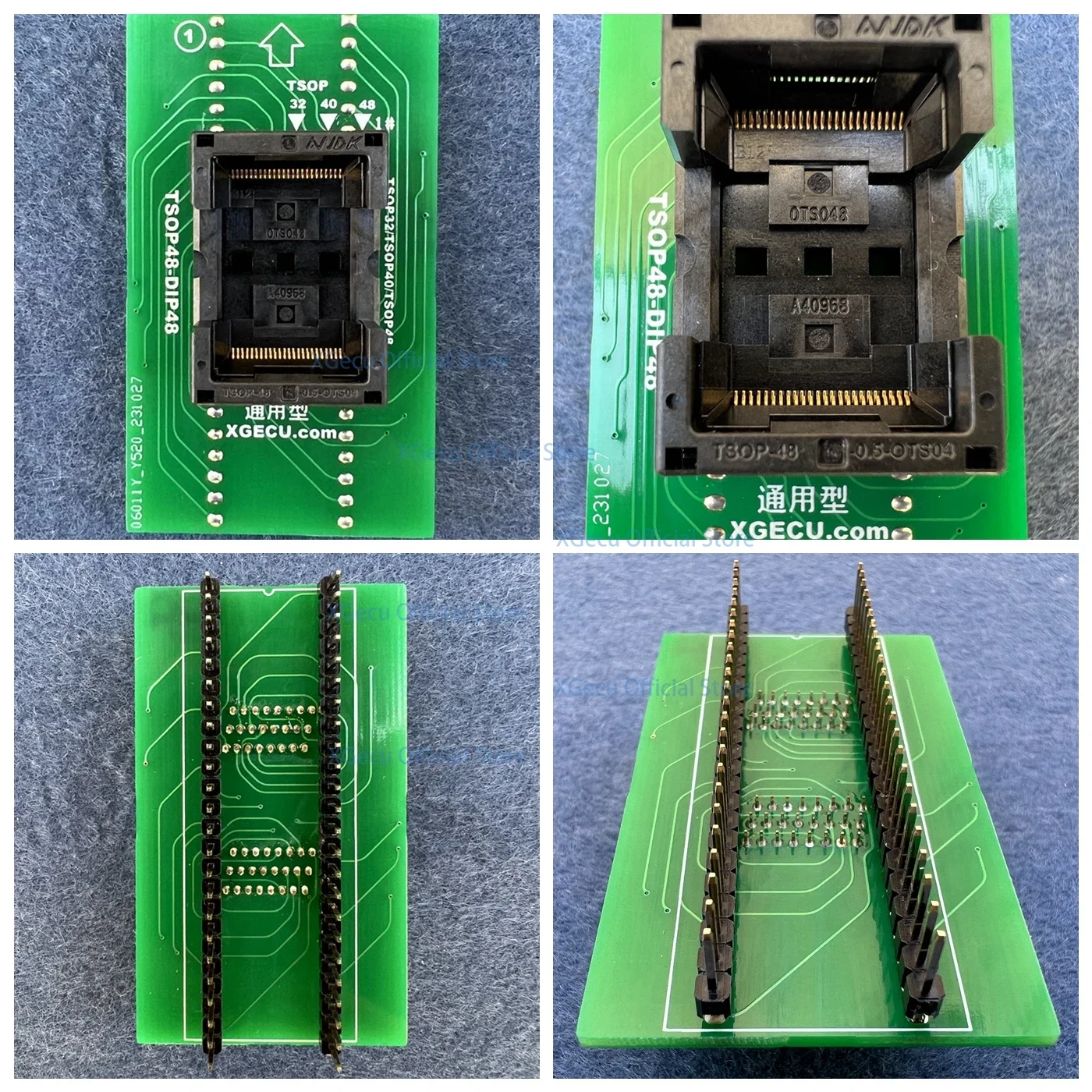 Imagem -04 - Programador Xgecu T56 Drivers de 56 Pinos Suporta 37300 Mais Ics Pic Flash Nand Emmc Tsop48 Bga Adaptador 17 em Tsop48 V12.66